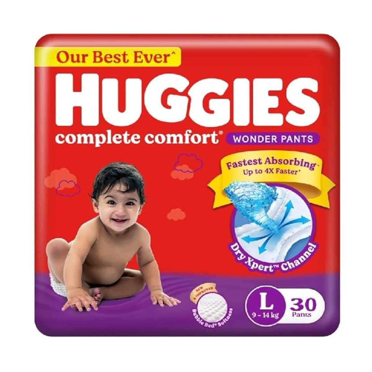 Huggies Complete Comfort Wonder Pants (L - 9-14 kg) 30 pcs